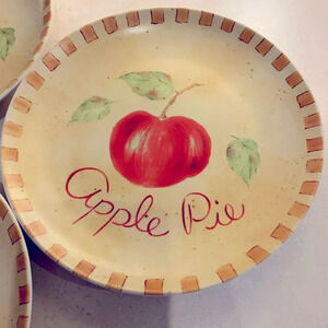 Set‎ 6 “Apple Pie” 8.25" Dessert Plates